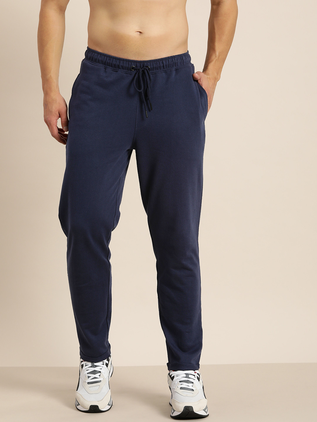 

Invictus Indoor Men Navy Blue Solid Trousers