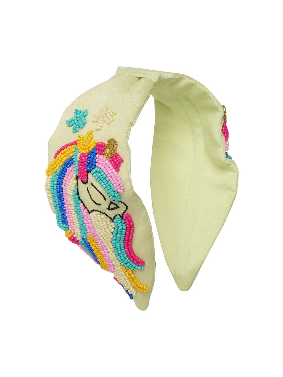 

Bella Moda Women Green & Blue Embellished Hairband