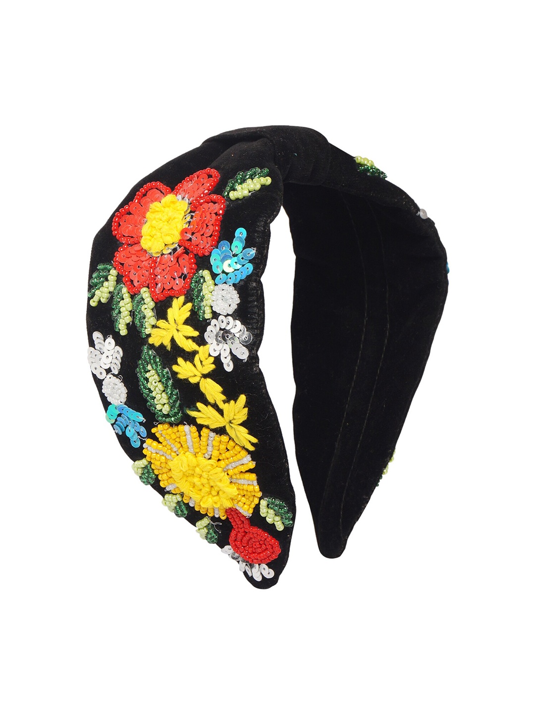 

Bella Moda Women Black & Yellow Embellished Hairband