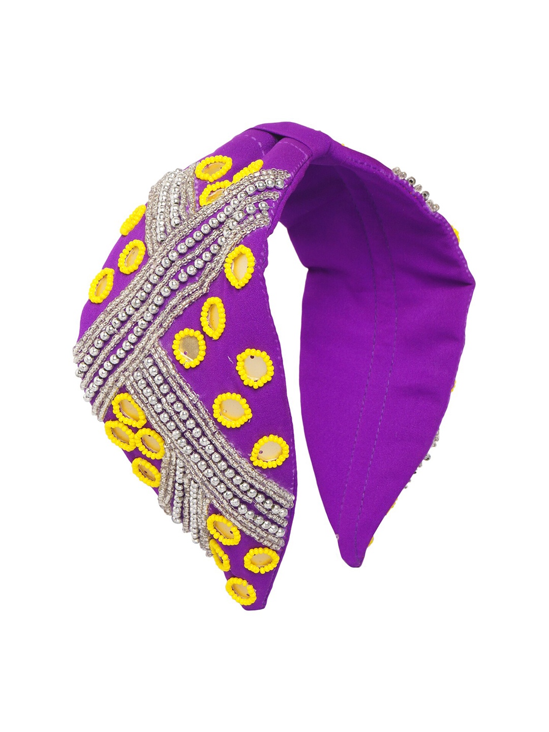 

Bella Moda Women Purple & Yellow Embellished Hairband