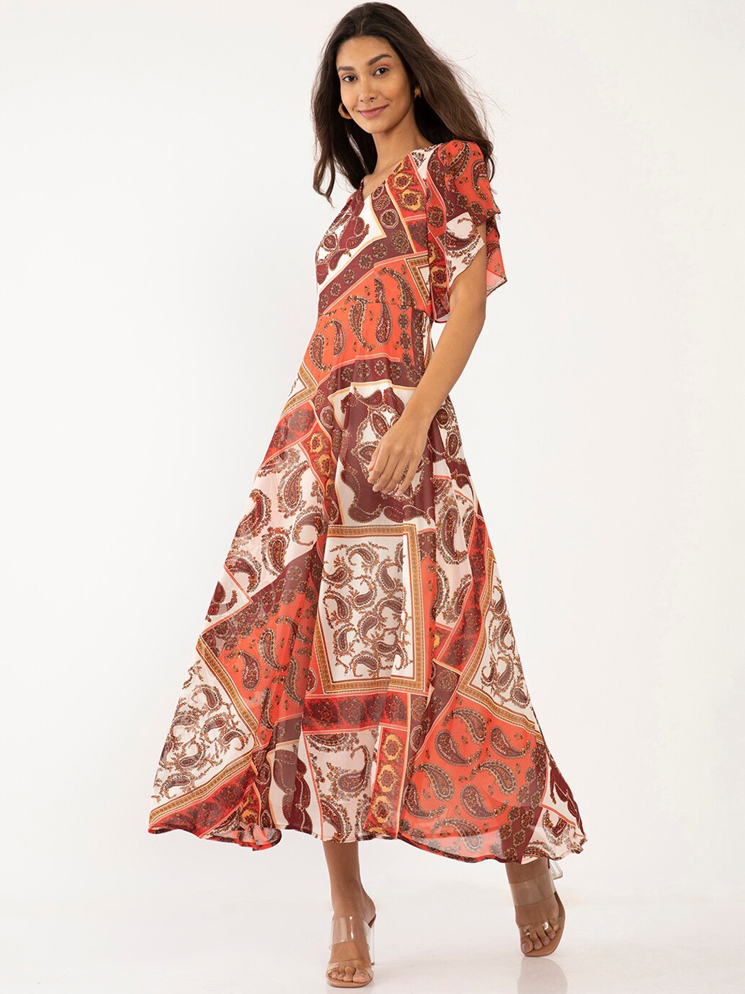 

Zink London Orange Floral Dress
