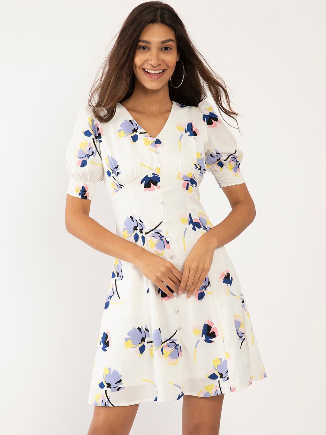 

Zink London White Floral Dress