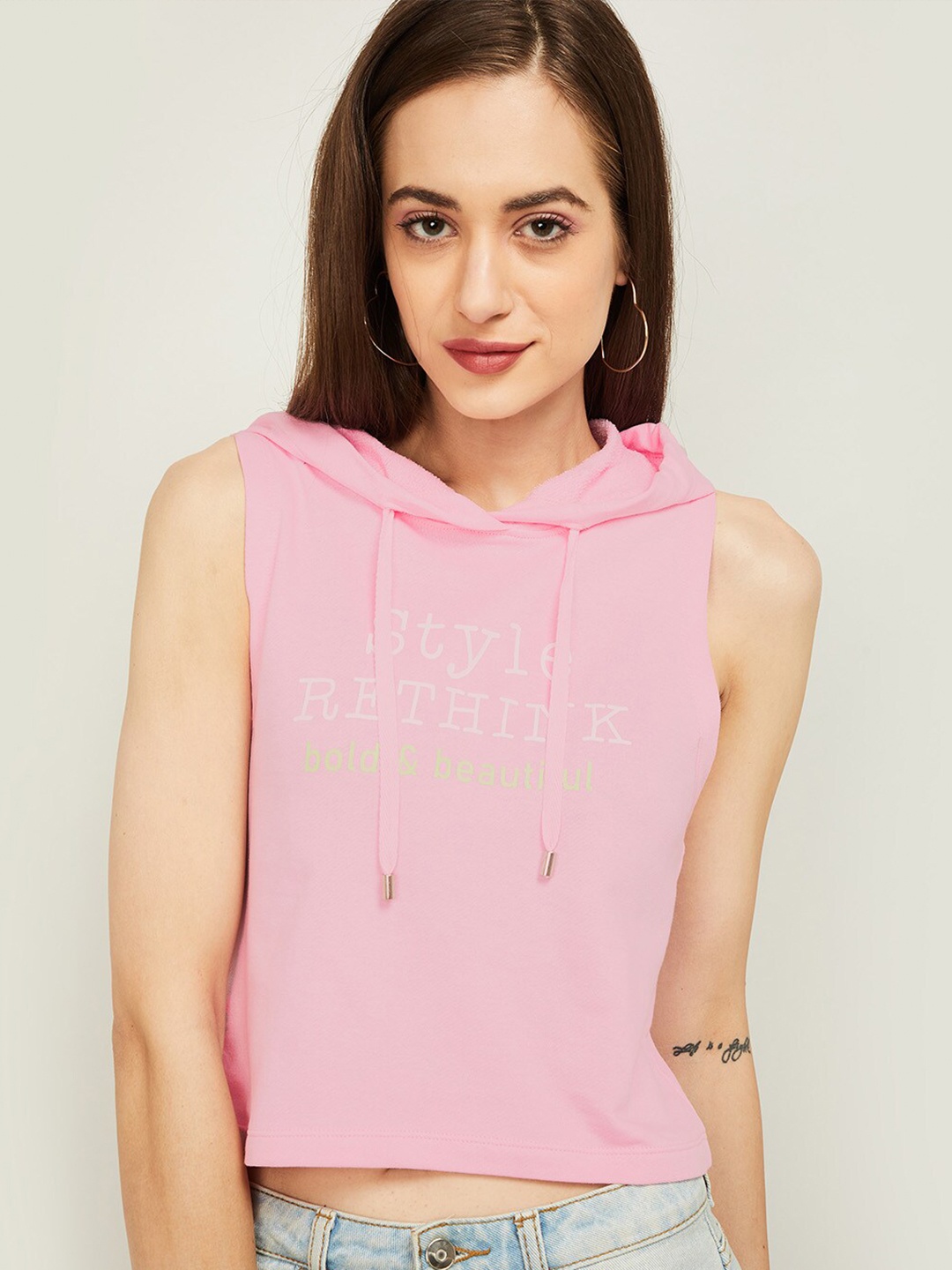 

Ginger by Lifestyle Pink Regular Crop Top