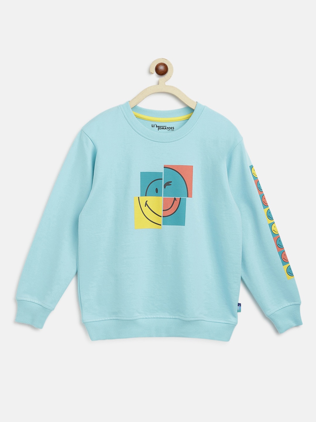 

Lil Tomatoes Boys Blue Printed Sweatshirt