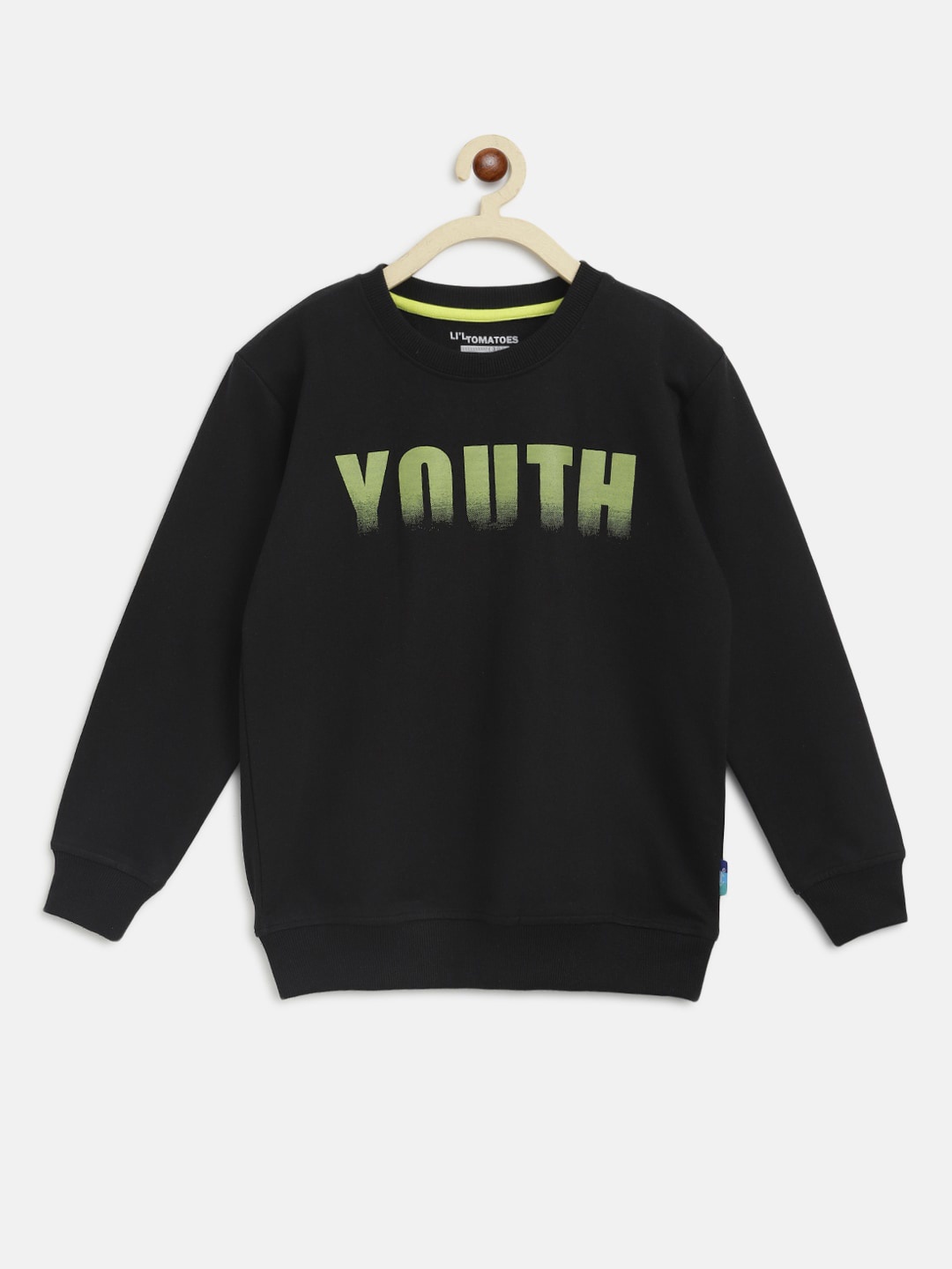

Lil Tomatoes Boys Black Printed Sweatshirt