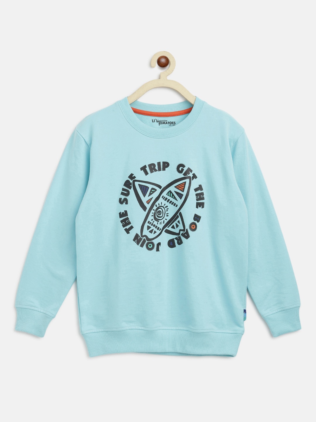 

Lil Tomatoes Boys Blue Printed Sweatshirt