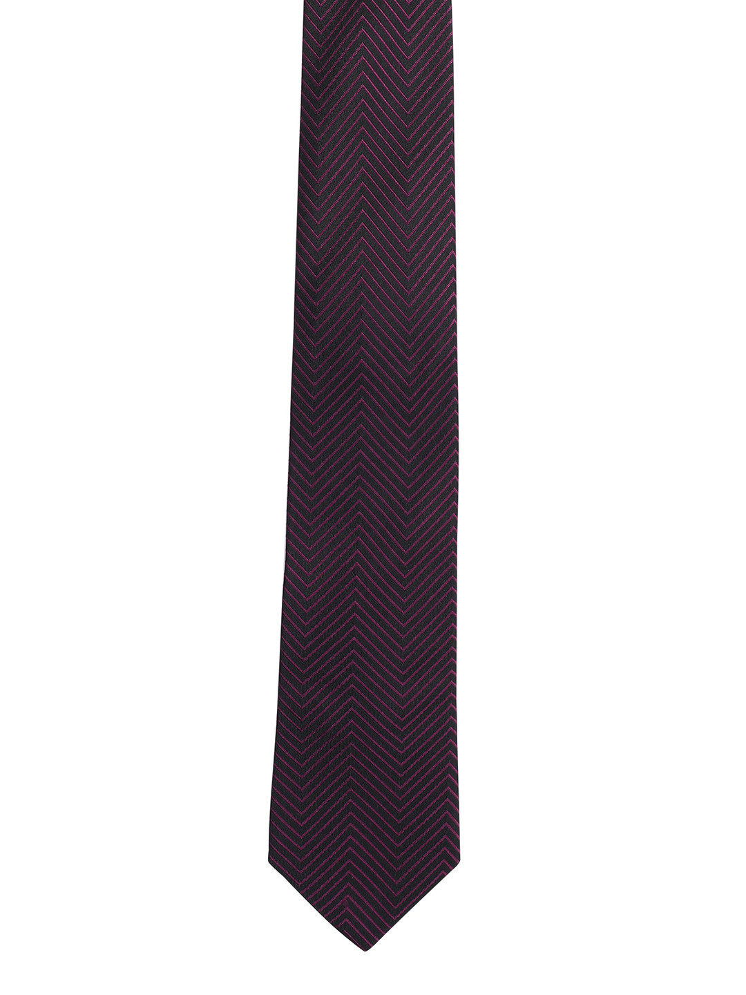

Alvaro Castagnino Men Black & Purple Printed Broad Tie