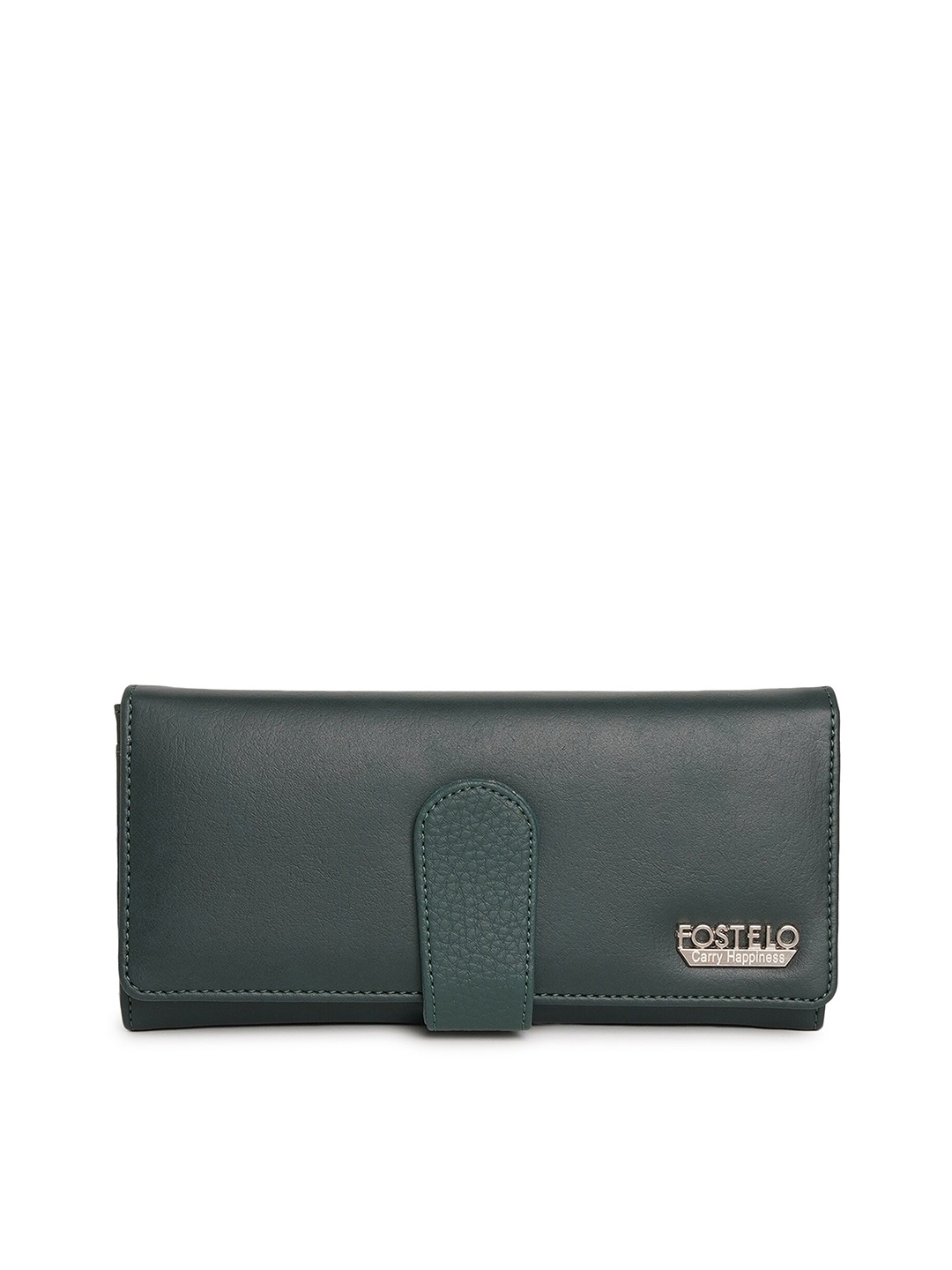 

Fostelo Green & Green Foldover Clutch