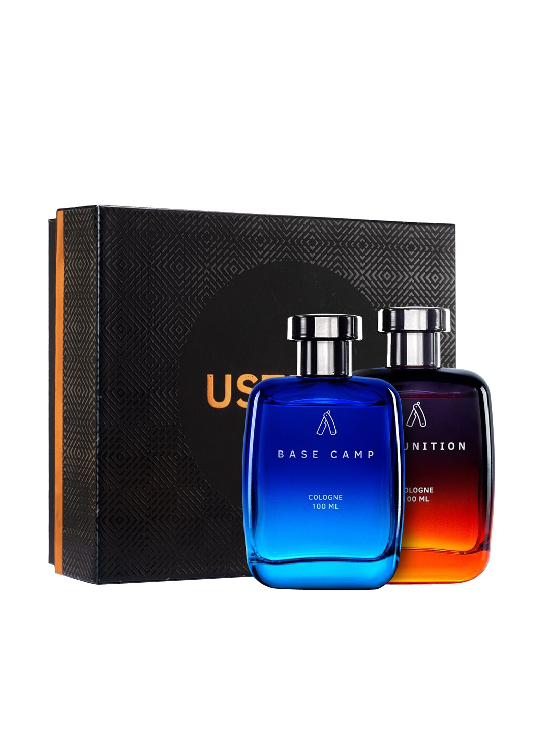 

Ustraa Set Of 2 Base Camp & Ammunition Cologne 200ml, Black