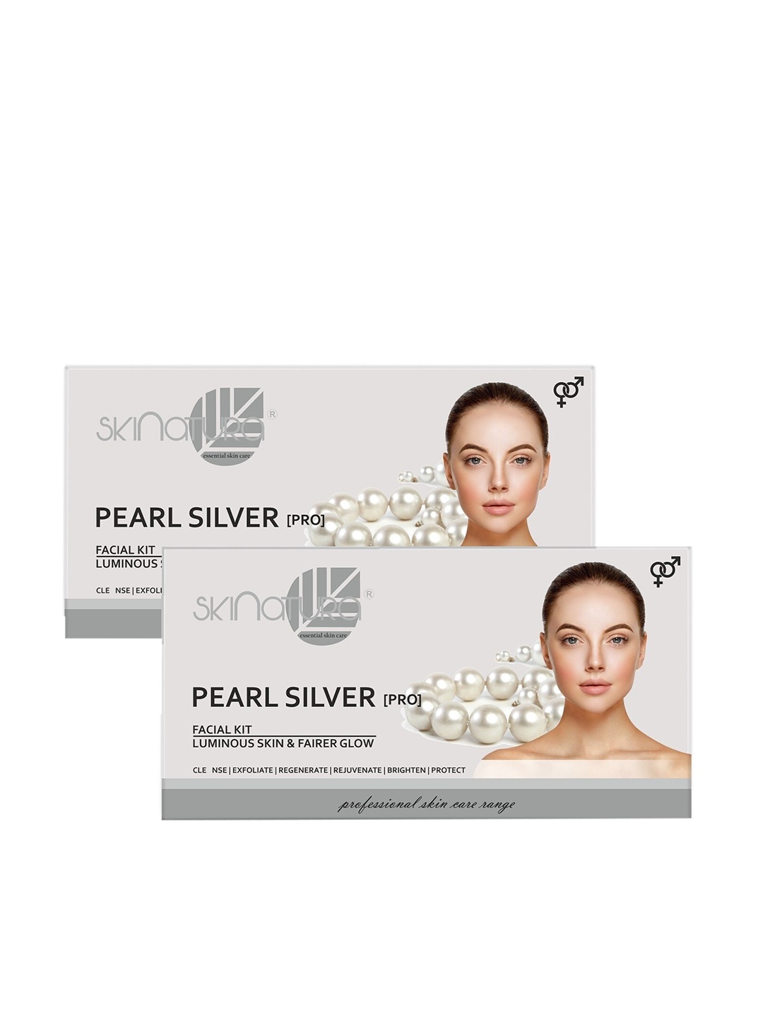 

Skinatura Set of 2 Pearl Silver (Pro) Facial Kit For Luminous & Fairer Glow, White