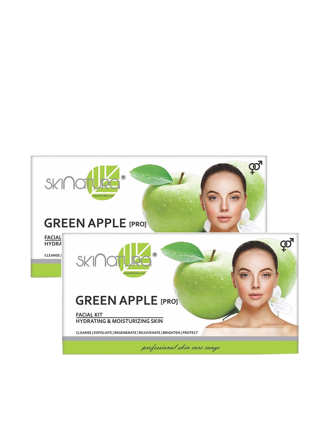 

Skinatura Set of 2 Green Apple (Pro) Facial Kit For Hydrating & Moisturizing Skin, White