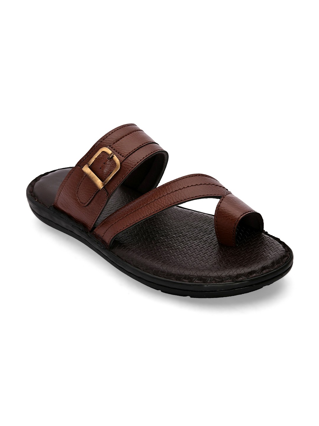 

San Frissco Men Brown & Black Comfort Sandals