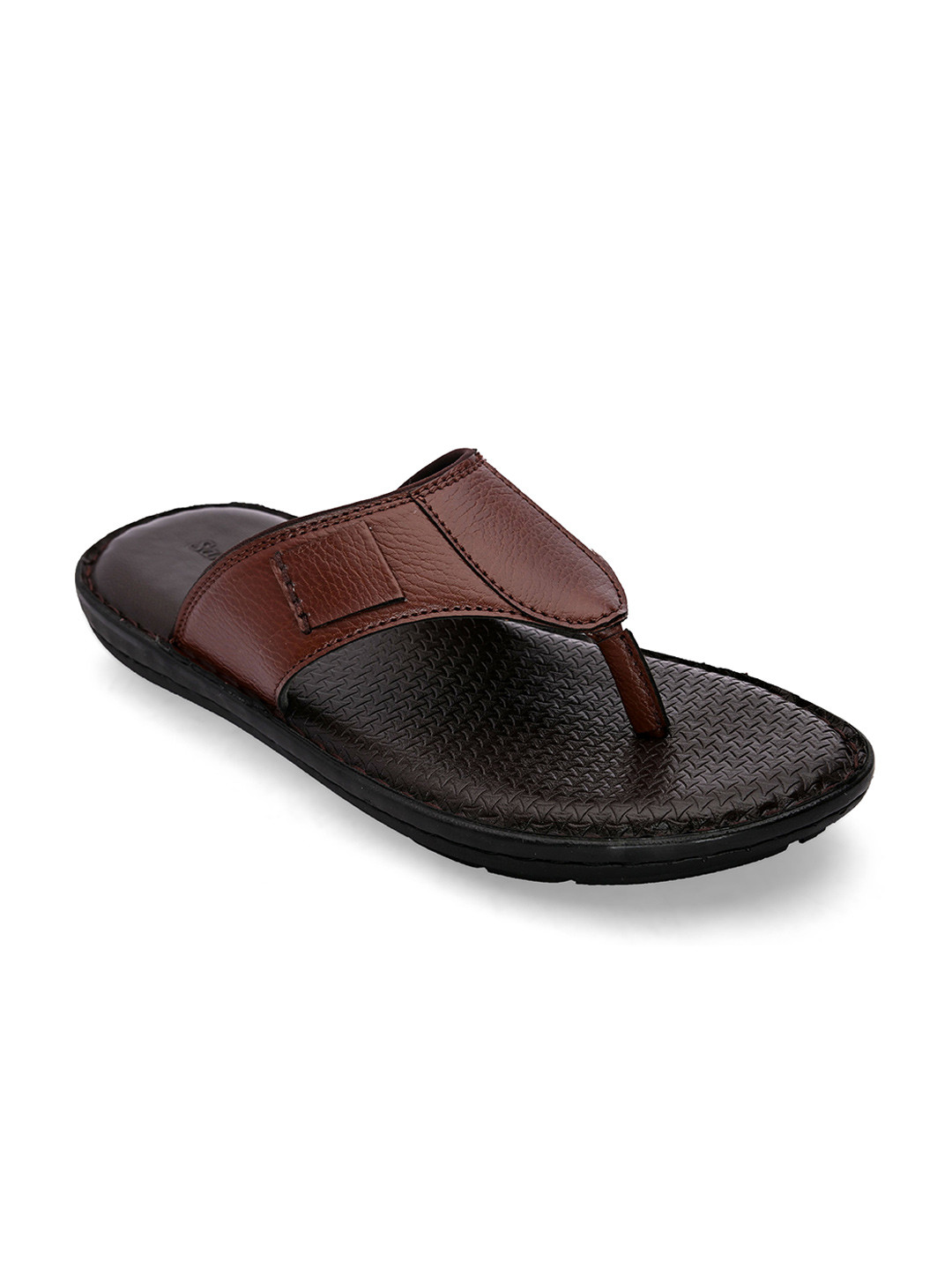 

San Frissco Men Brown & Black Comfort Sandals