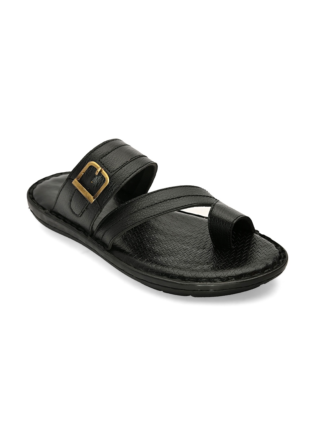 

San Frissco Men Black Comfort Sandals