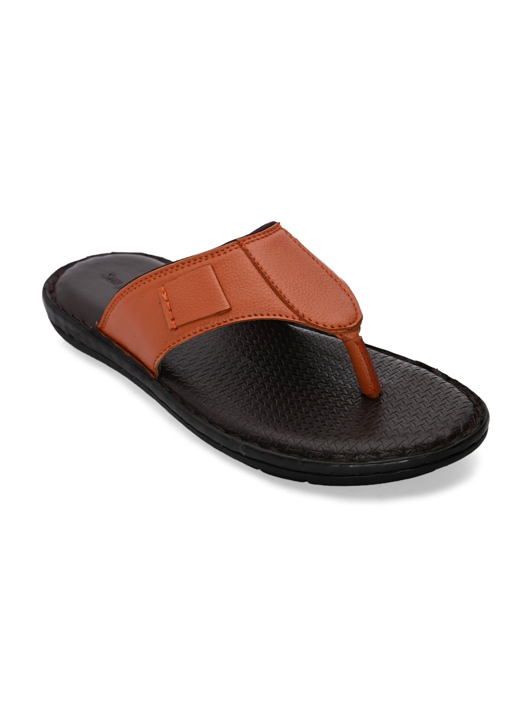 

San Frissco Men Tan & Black Comfort Sandals