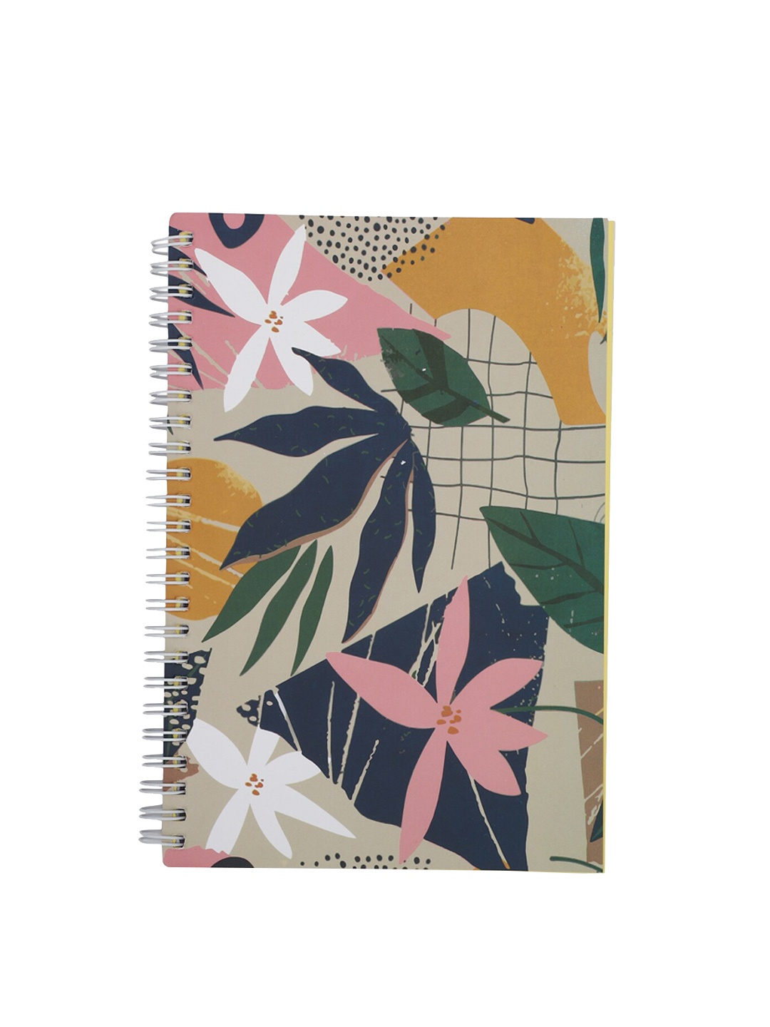 

FOREVER 21 Beige & Green Printed Spiral Diary