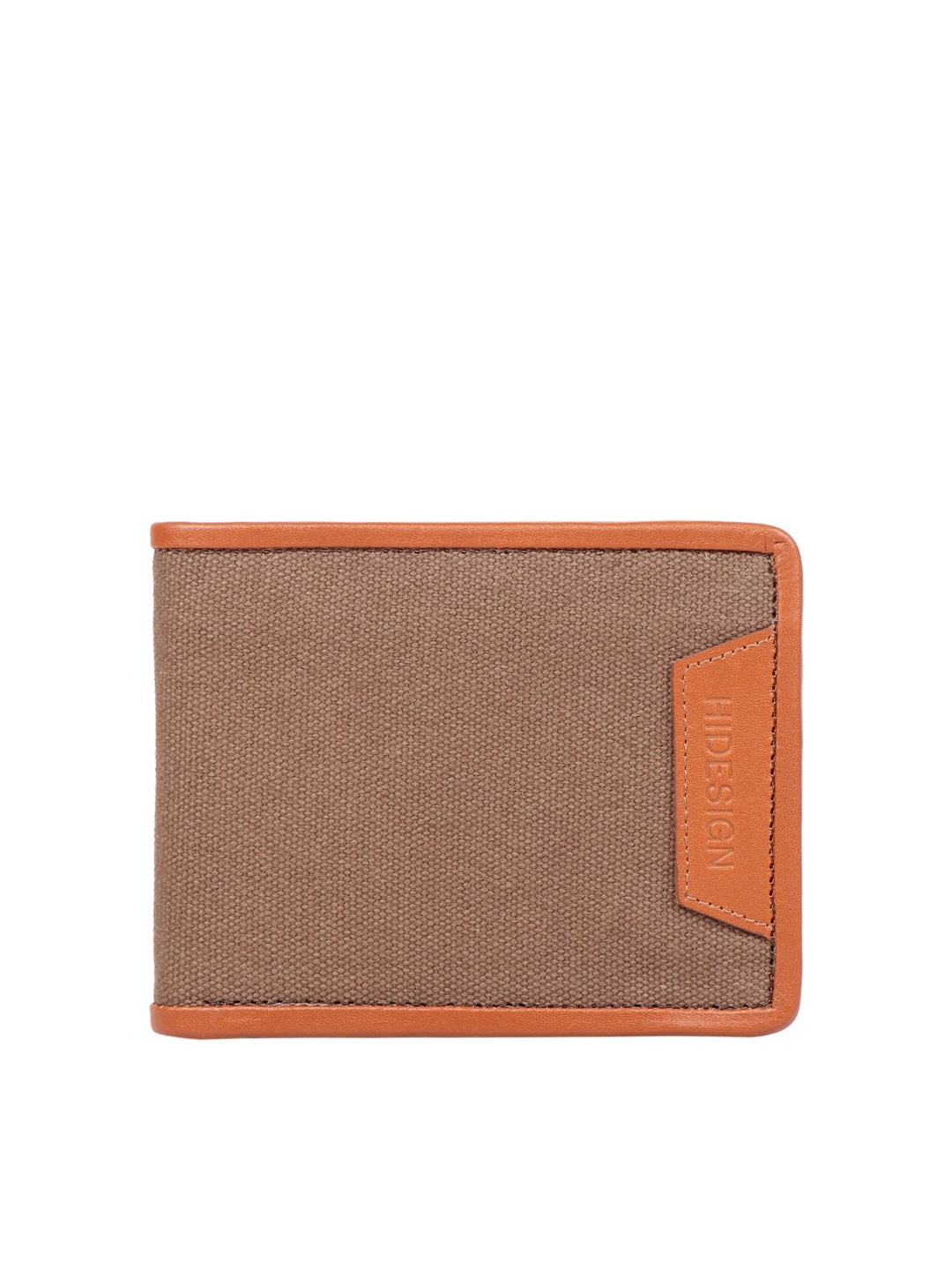 

Hidesign Men Tan & Beige Textured Leather Two Fold Wallet