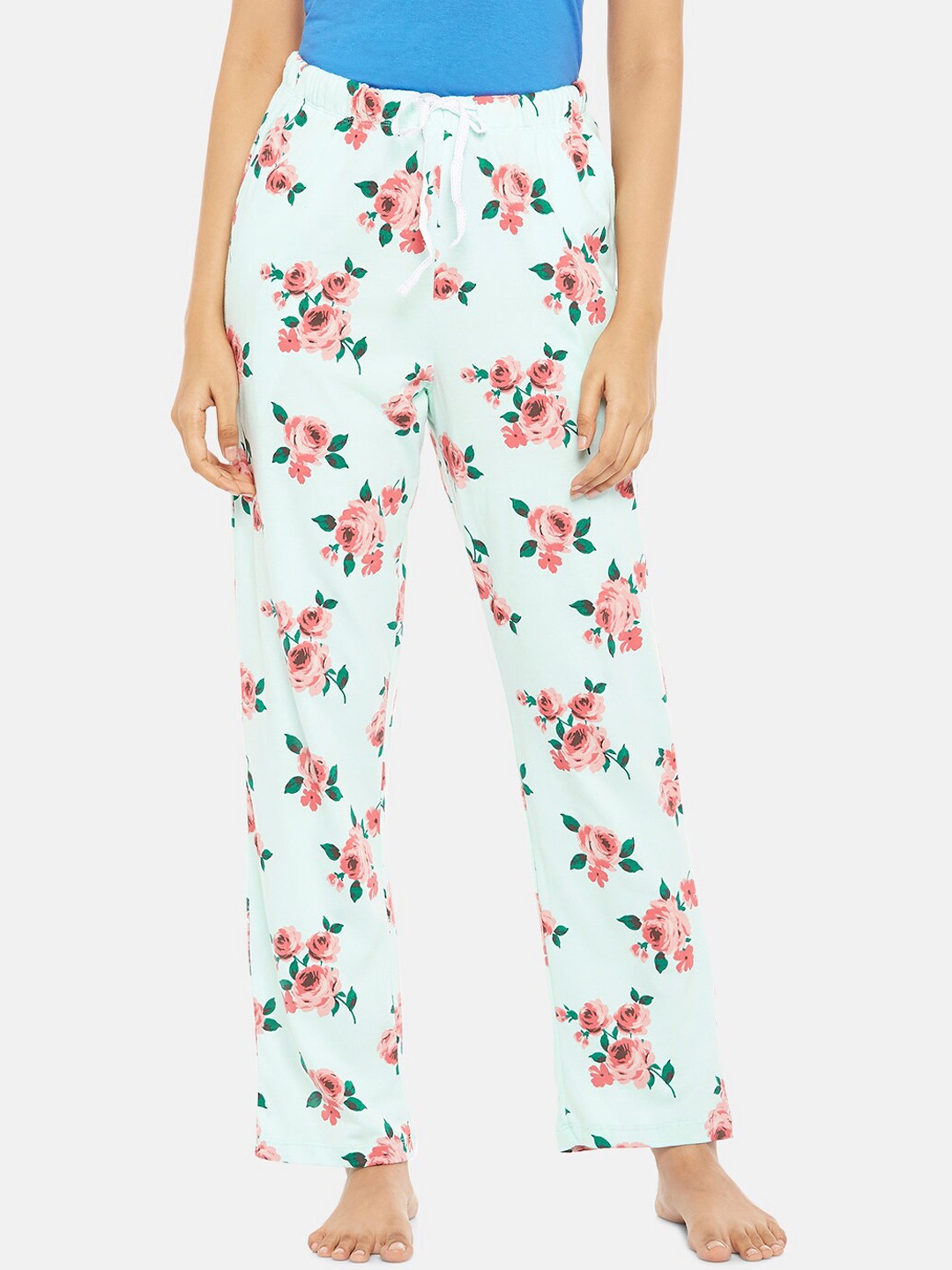 

Dreamz by Pantaloons Women Blue Printed Lounge Pants