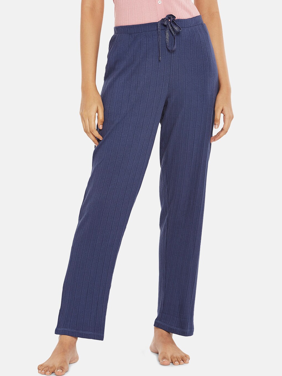 

Dreamz by Pantaloons Women Navy Blue Striped Lounge Pants
