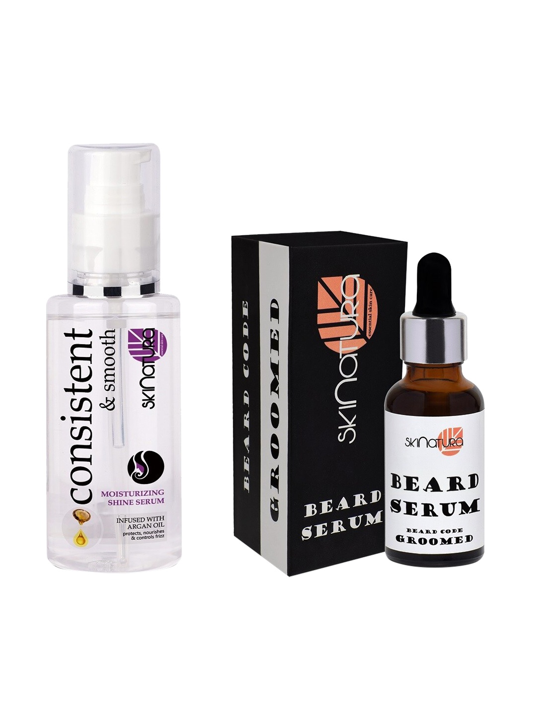 

Skinatura Set of 2 Smooth Hair Serum + Beard Serum for Smooth & Shine, White