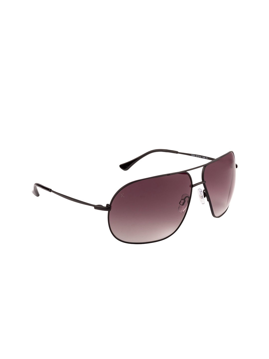 

XPRES Unisex Brown Lens & Black Full Rim Aviator Sunglasses 1005 67013 138 C1