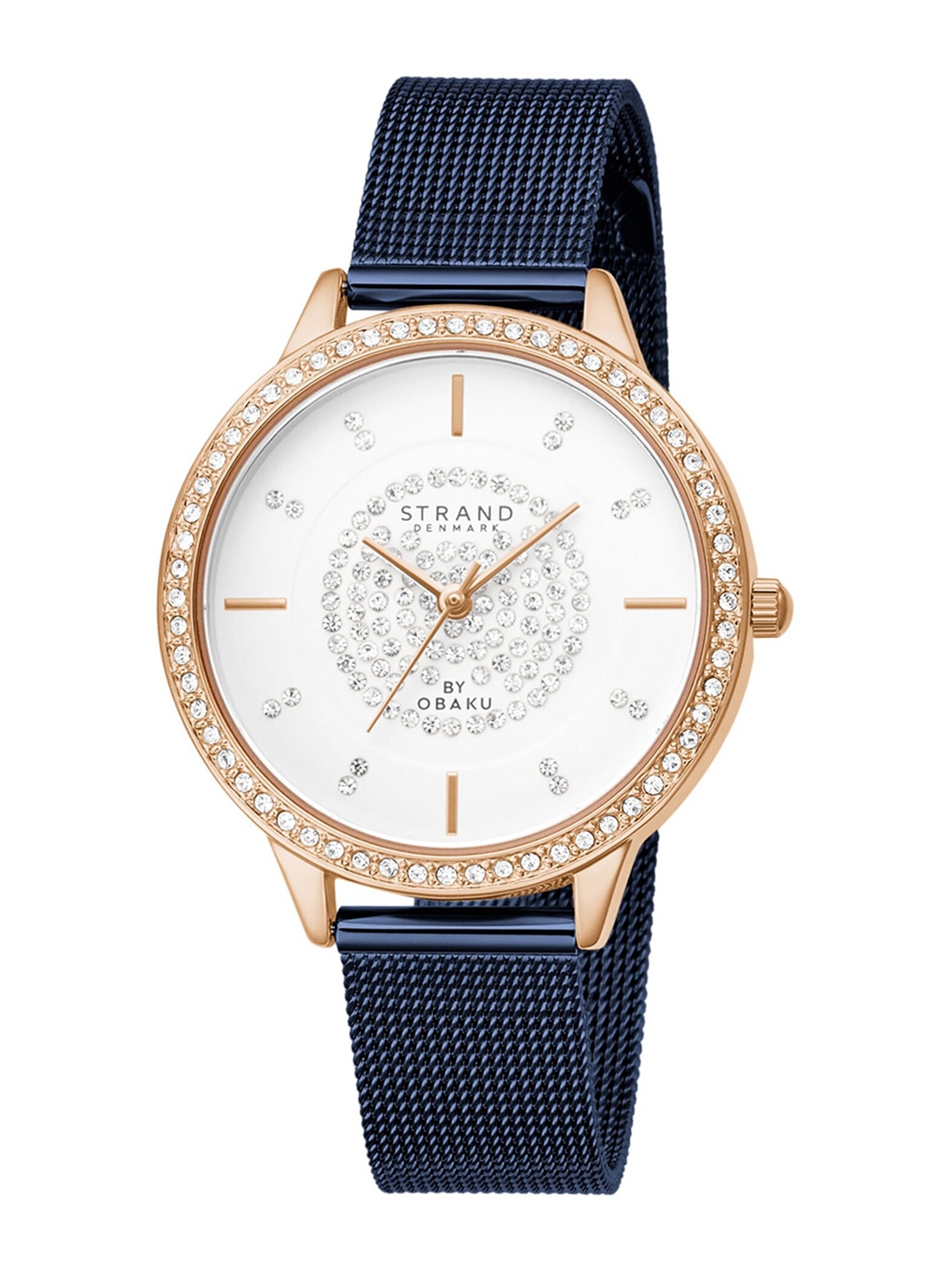 

STRAND BY OBAKU Women Brass Embellished Dial With Stainless Steel Strap Analogue Watch, White