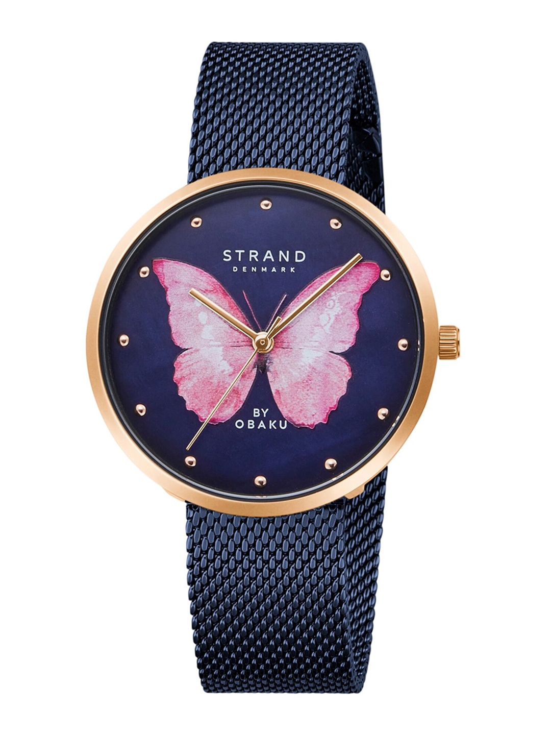 

STRAND BY OBAKU Women Blue Brass Dial & Blue Straps Analogue Watch S700LXVLML-DBP