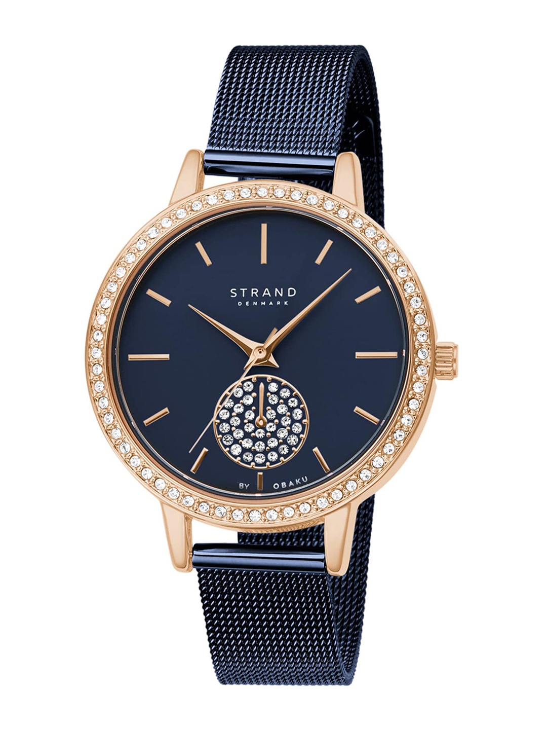 

STRAND BY OBAKU Women Blue Brass Dial & Blue Straps Analogue Watch S705LXVLML