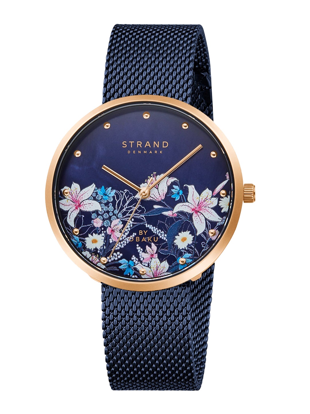 

STRAND BY OBAKU Women Blue Brass Printed Dial & Blue Straps Analogue Watch S700LXVLML-DF