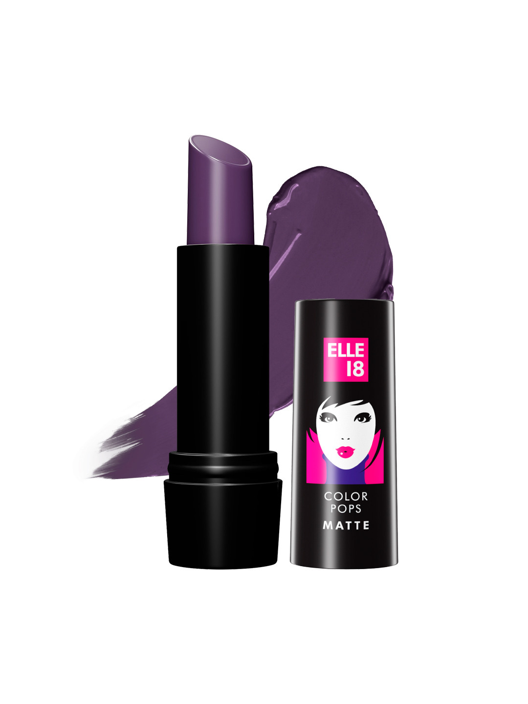

ELLE 18 Color Pop Matte Lip Color Soaked Grape W16, Purple