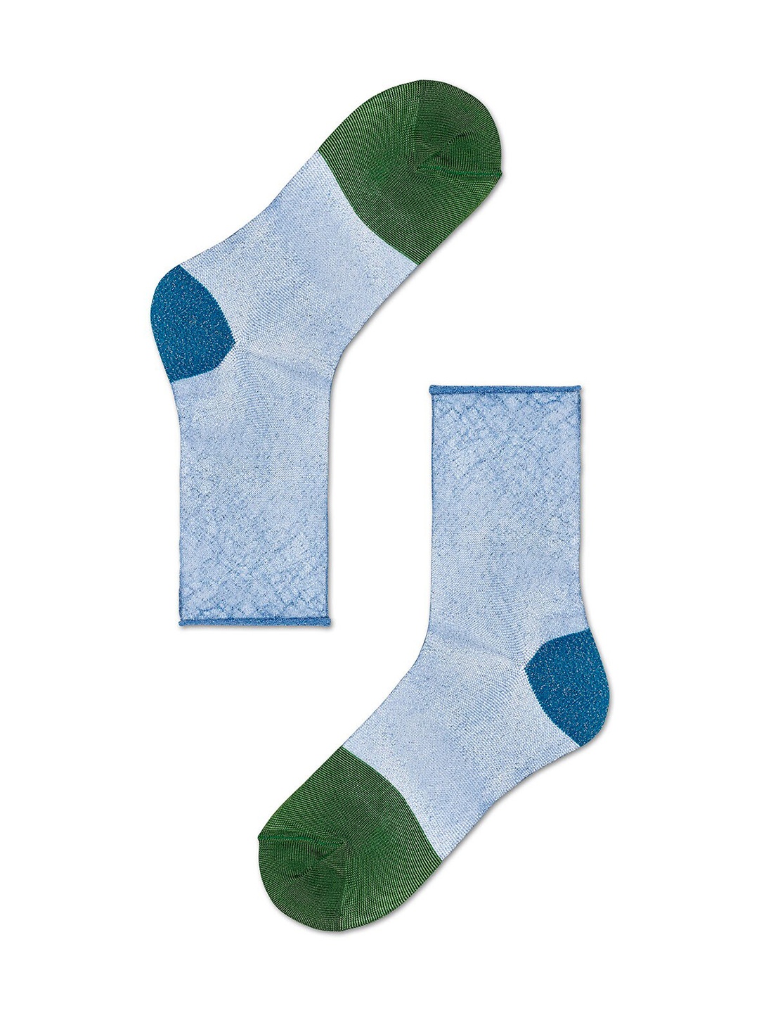 

Happy Socks Women Blue & Grey Solid Calf-Length Socks