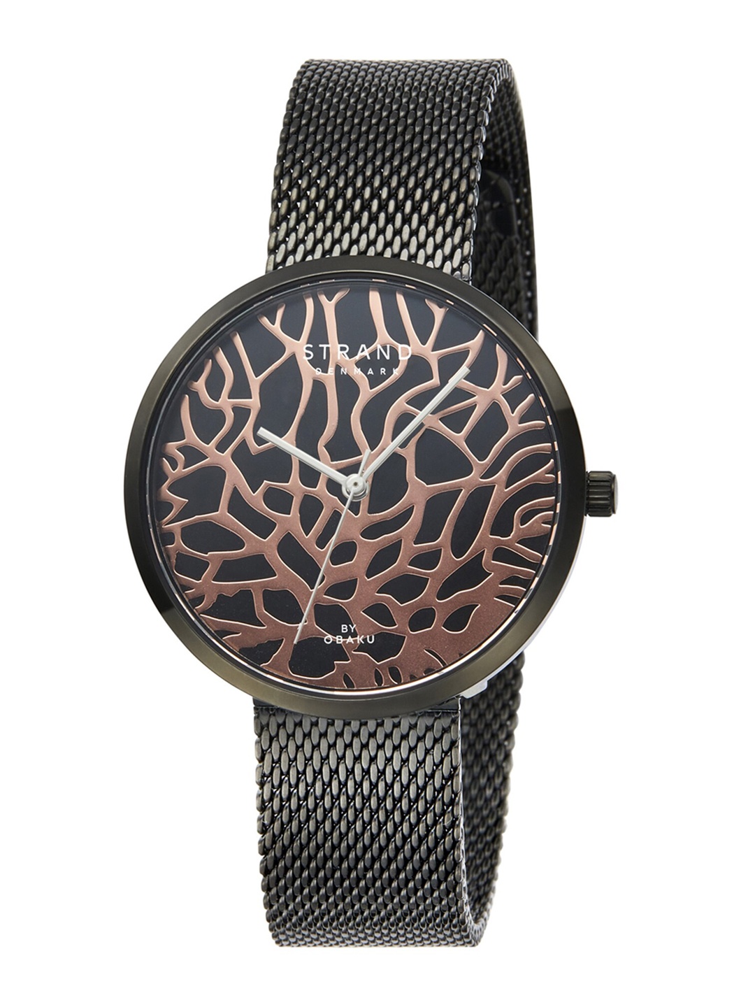 

STRAND BY OBAKU Women Black Brass Mother of Pearl Dial & Black Stainless Steel Straps Digital Watch S700LXBBMB-DTG