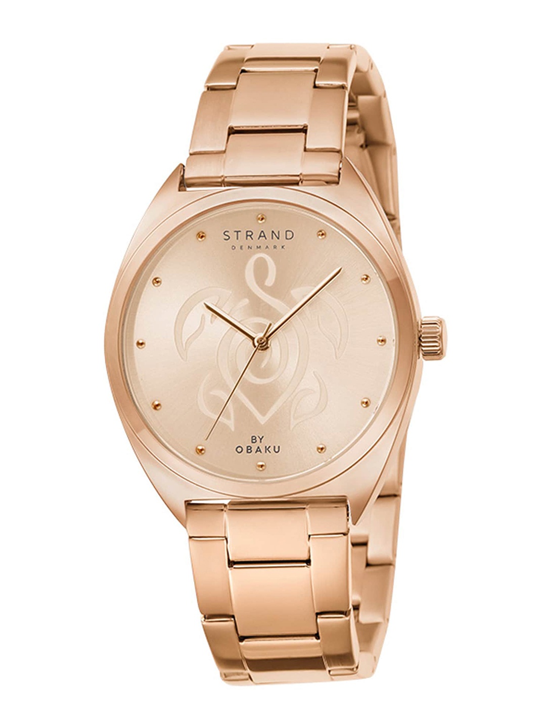 

STRAND BY OBAKU Women Rose Gold-Toned Brass Dial & Rose Gold Toned Watch - S719LXVVSV-DT