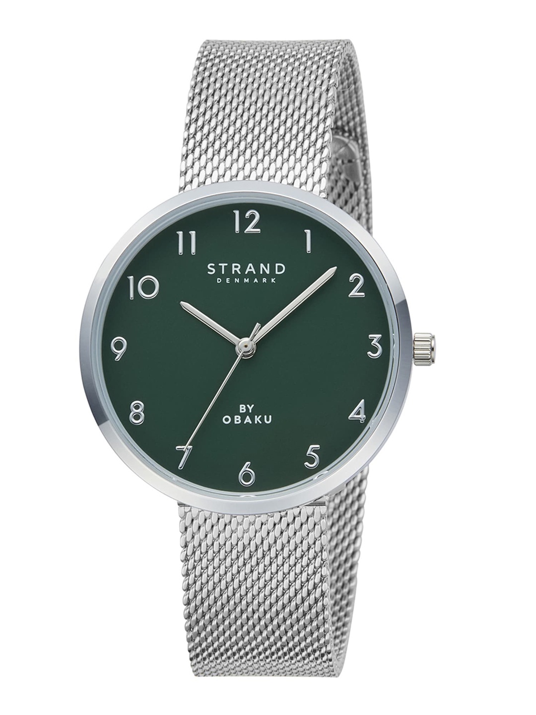 

STRAND BY OBAKU Women Green Brass Dial & Silver Toned Analogue Watch - S700LXCEMC-DA