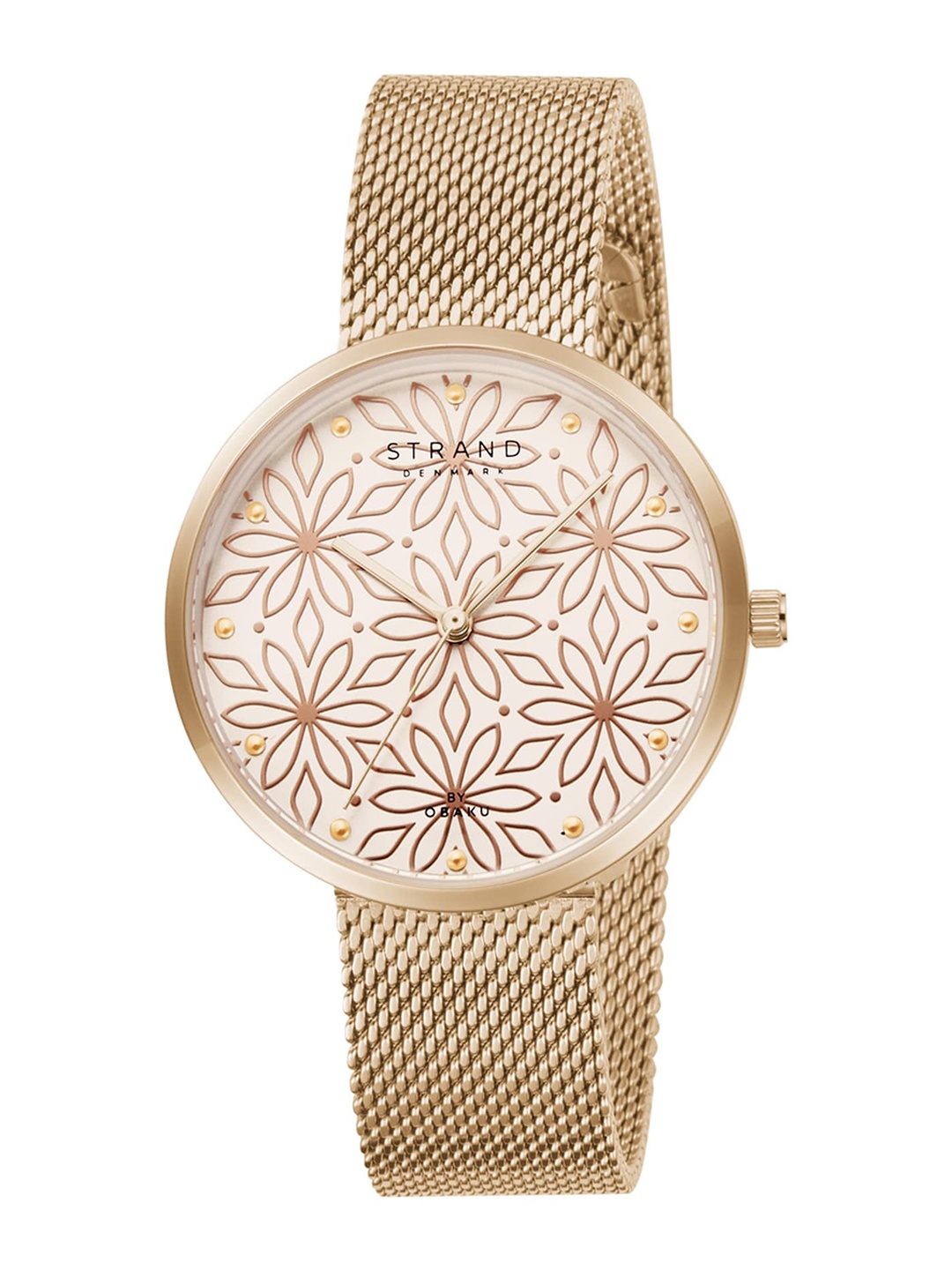 

STRAND BY OBAKU Women Rose Gold-Toned & Rose Gold Toned Straps Watch S700LXVVMV-DM