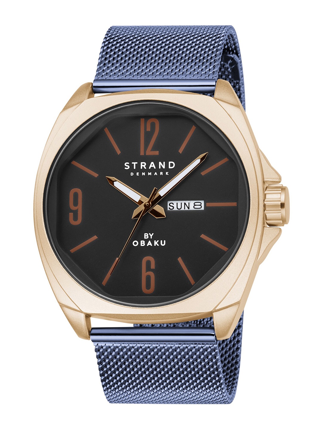 

STRAND BY OBAKU Men Blue Brass Dial & Blue Straps Analogue Watch S722GDVLML