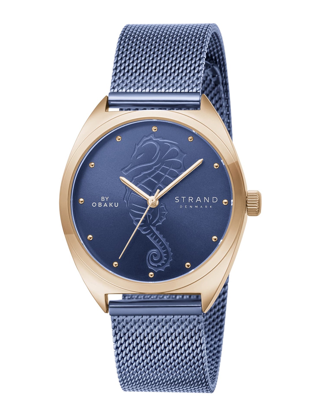 

STRAND BY OBAKU Women Blue Brass Dial & Blue Straps Analogue Watch S719LXVLML-DSH