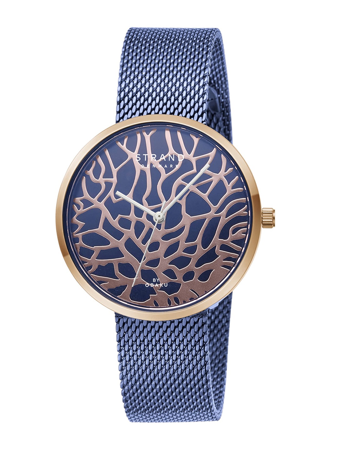 

STRAND BY OBAKU Women Blue Brass Printed Dial & Blue Straps Analogue Watch S700LXVLML-DTG