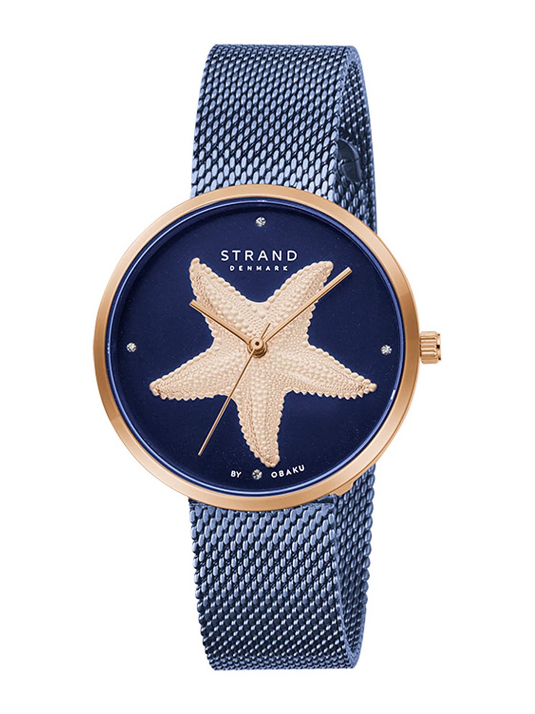 

STRAND BY OBAKU Women Blue Brass Printed Dial & Blue Straps Analogue Watch S700LHVLML-DSF