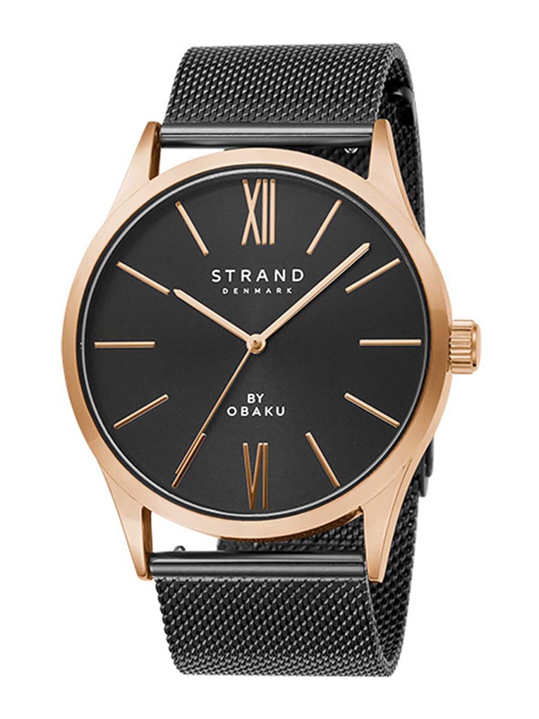 

STRAND BY OBAKU Men Black Brass Dial & Black Straps Analogue Watch S720GXVBMB