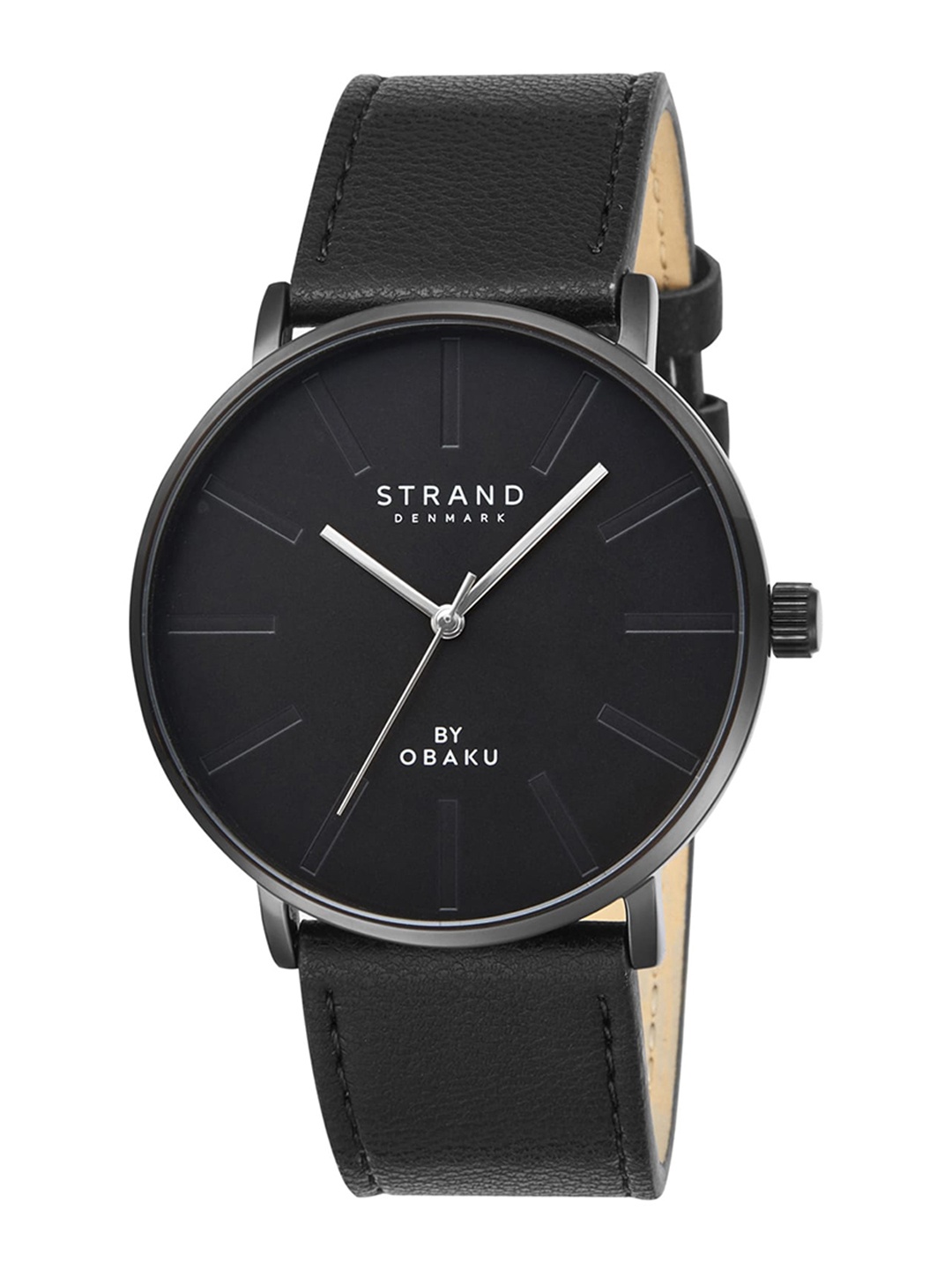 

STRAND BY OBAKU Men Black Brass Dial & Black Leather Straps Digital Watch S725GXBBRB