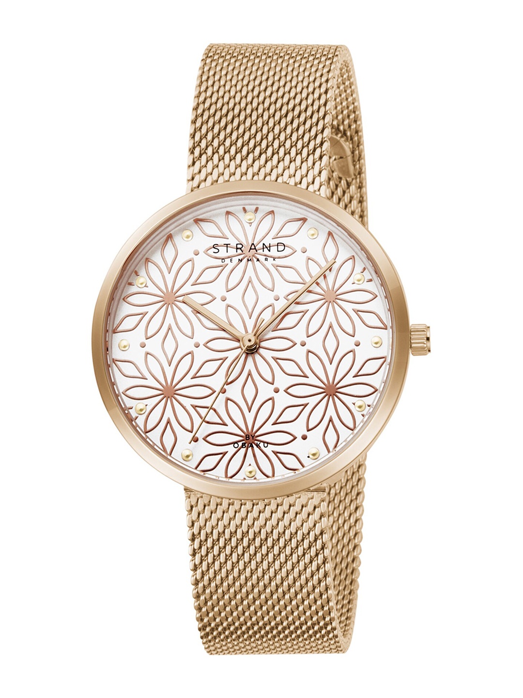 

STRAND BY OBAKU Women Silver-Toned & Rose Gold Straps Analogue Watch S700LXVWMV-DM