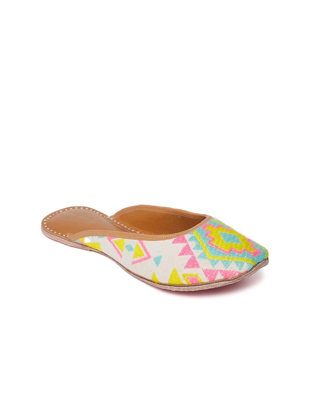 

Coral Haze Women Multicoloured Ethnic Mules Flats, Multi