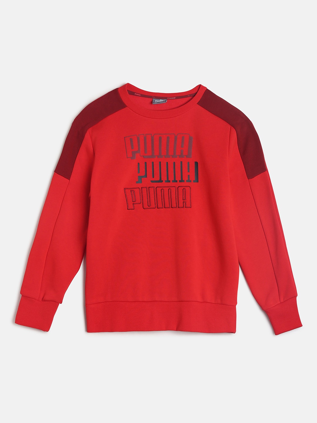 

Puma Boys Red Alpha Printed Sweatshirt