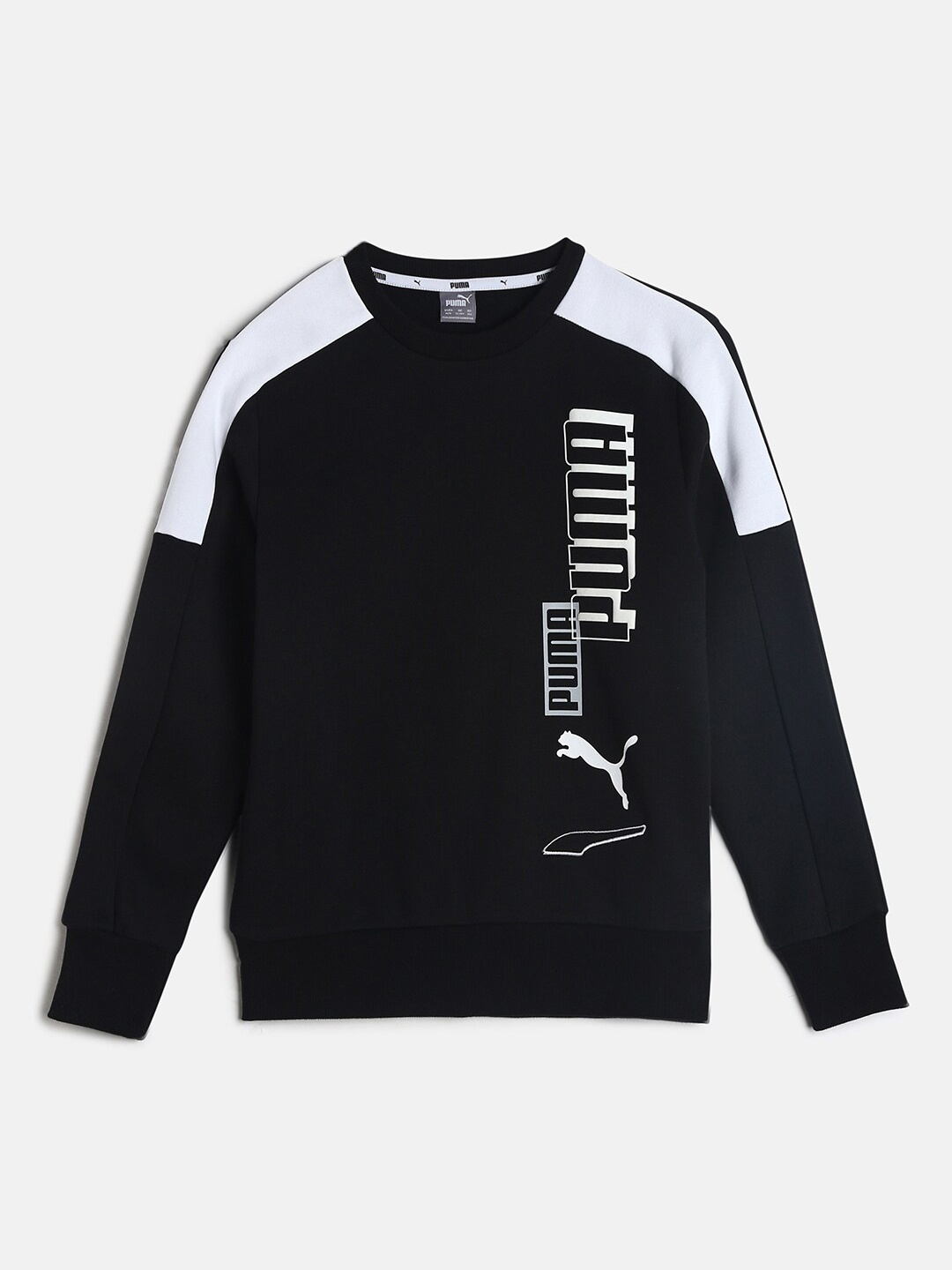 

Puma Boys Black Printed Sweatshirt