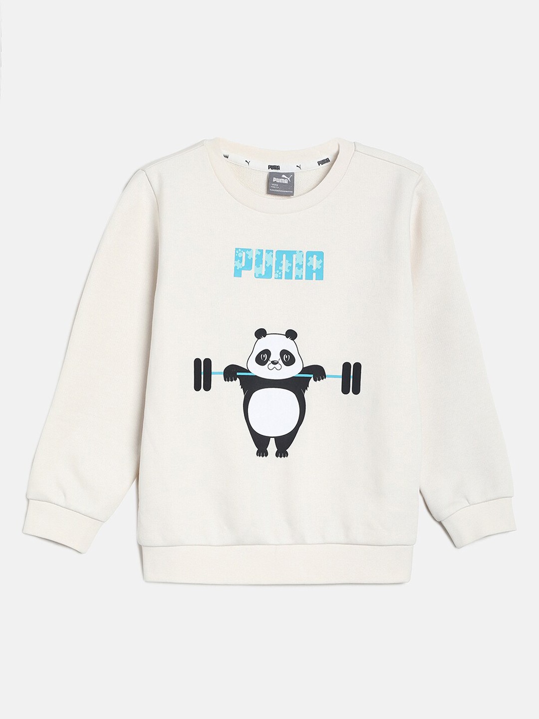 

Puma Unisex Kids Beige Printed Sweatshirt