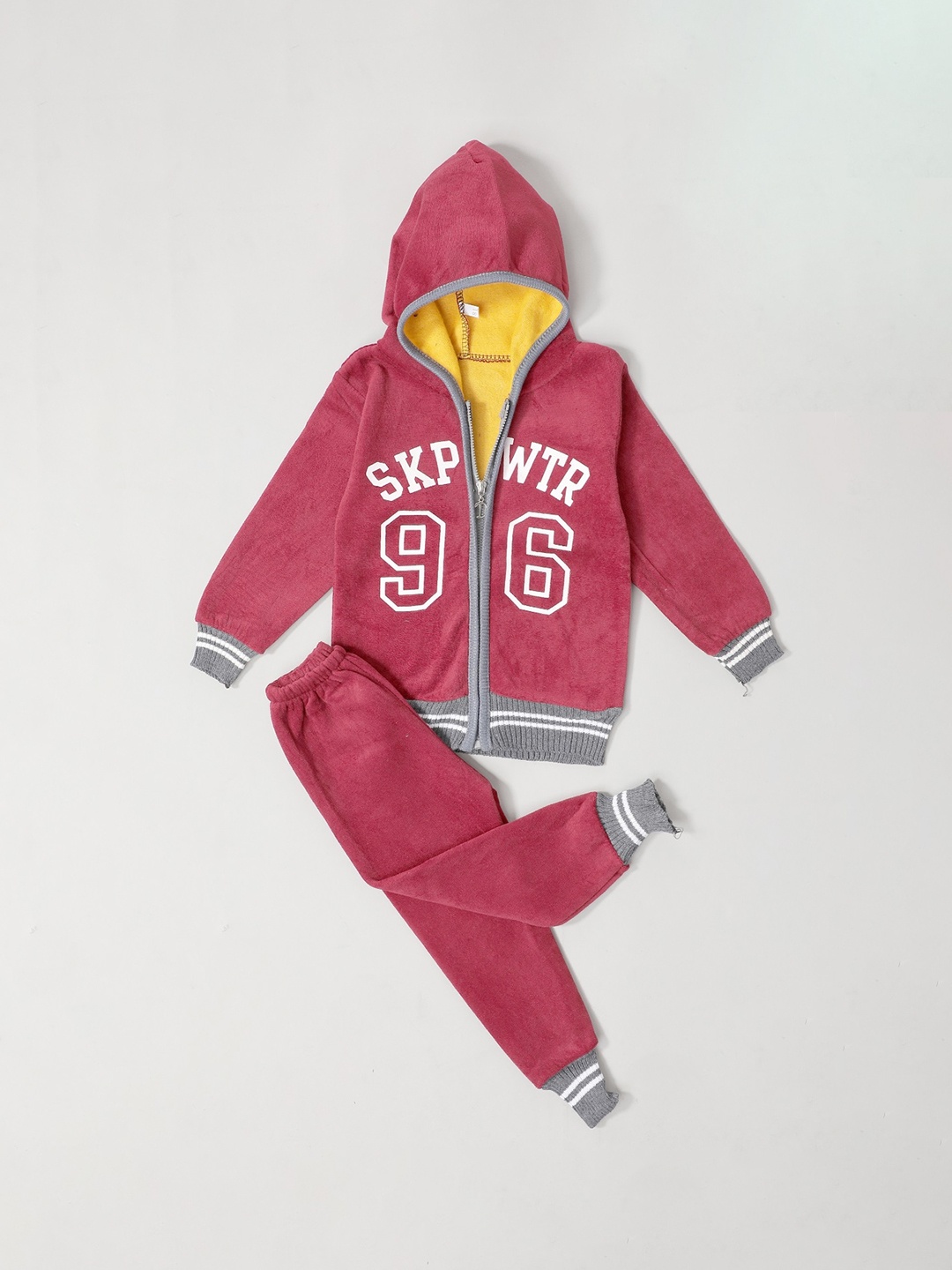 

PASSION PETALS Boys Red Printed Hooded Track Suit