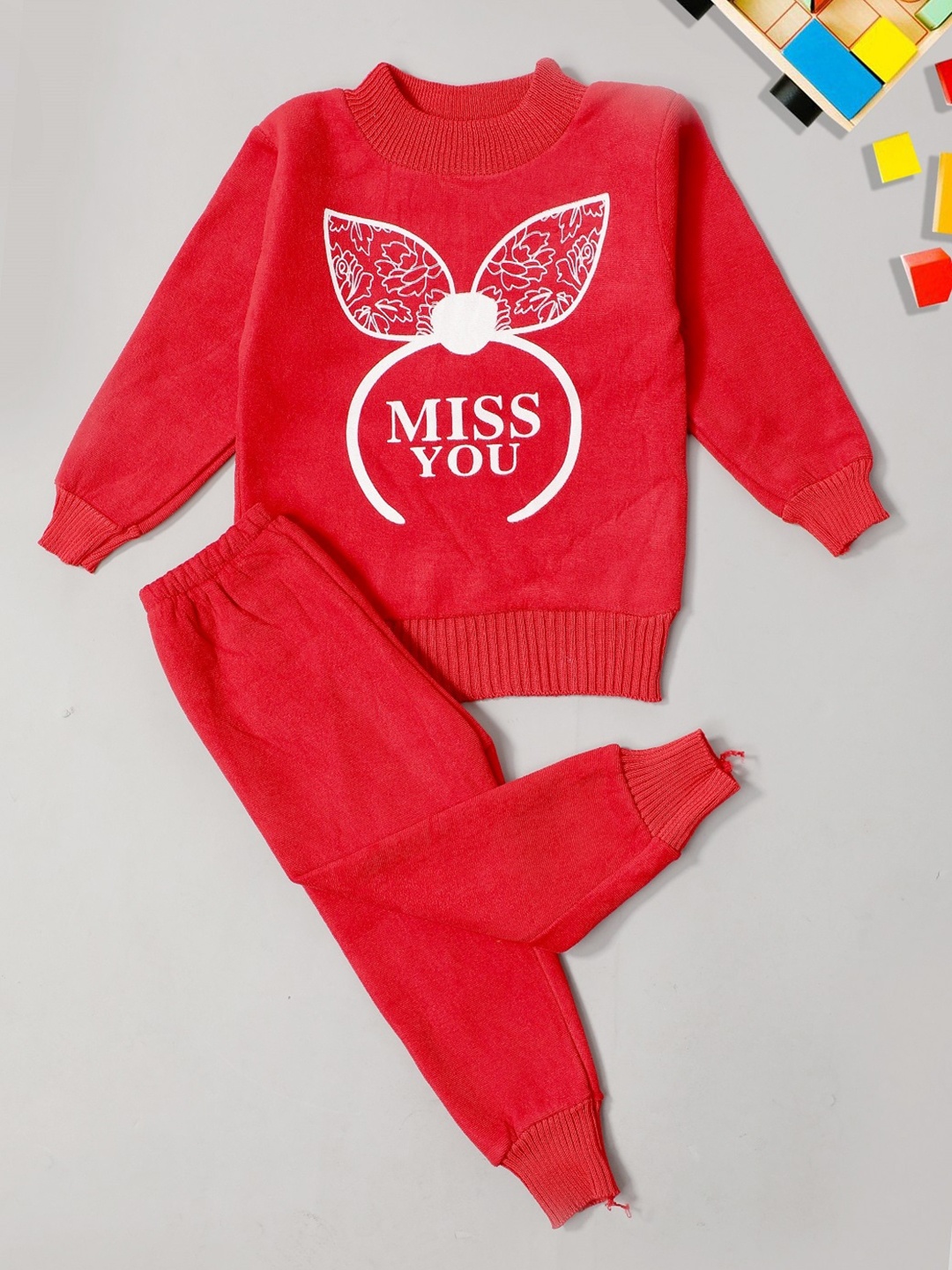 

PASSION PETALS Girls Red Printed Track Suit