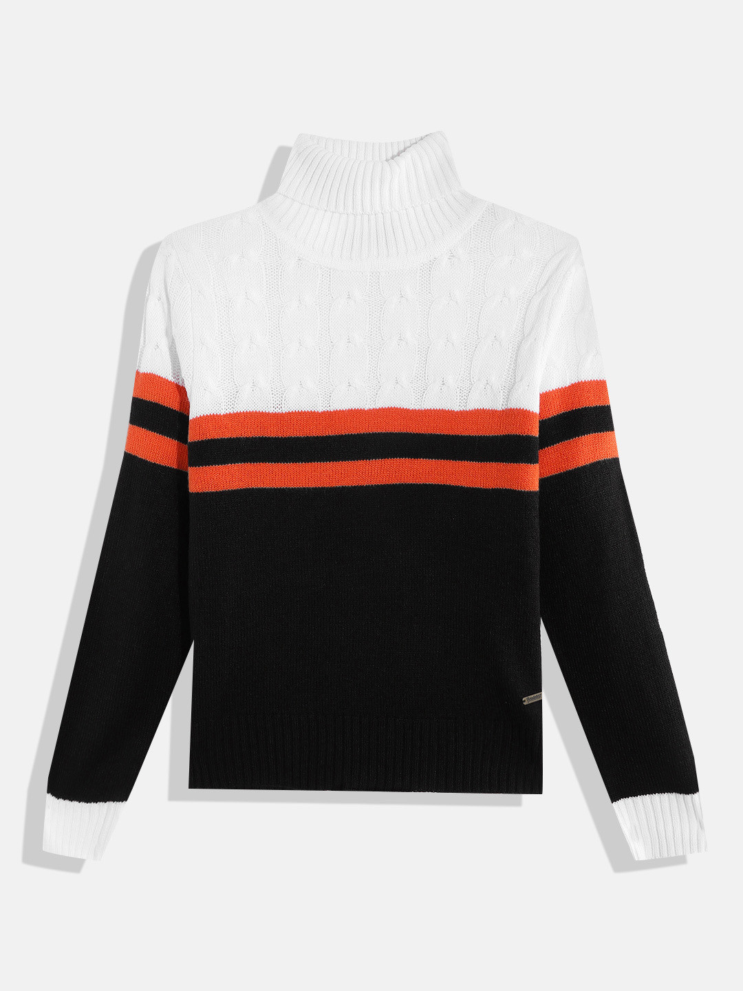

UTH by Roadster Girls Acyclic Colourblocked Pullover, Black