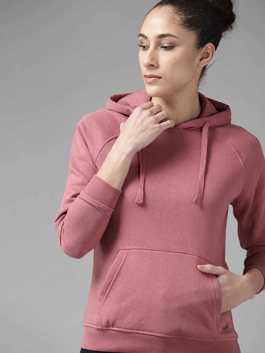 

Roadster Women Pink Hooded Sweatshirt